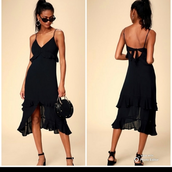 Dresses & Skirts - Black Ruffle Dress